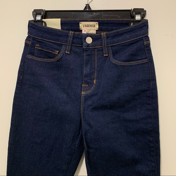 L’AGENCE High Rise Piper Button Skinny Jeans, Size 24, NWT - Picture 7 of 13